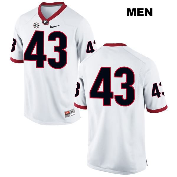 Georgia Bulldogs Men's Isaac Mize #43 NCAA No Name Authentic White Nike Stitched College Football Jersey THE1656MN